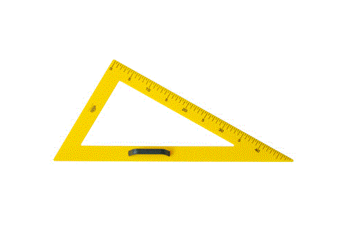 Триъгълник училищен, пластмаса, 50 см. 45°